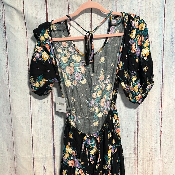 NWT O'Neill Alta Floral Open Back Midi Dress - Picture 11 of 15